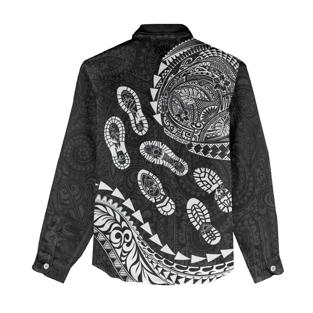Hawaii Running Women Casual Shirt Polynesian Tribal Tattoo