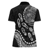 Hawaii Running Women Polo Shirt Polynesian Tribal Tattoo