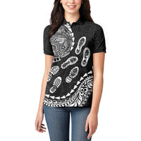 Hawaii Running Women Polo Shirt Polynesian Tribal Tattoo
