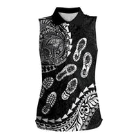 Hawaii Running Women Sleeveless Polo Shirt Polynesian Tribal Tattoo