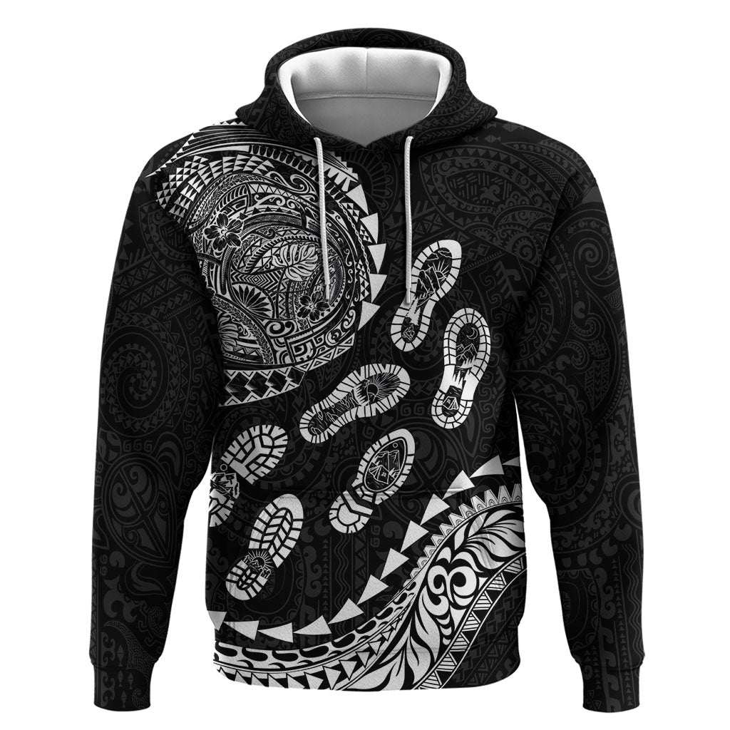Hawaii Running Zip Hoodie Polynesian Tribal Tattoo