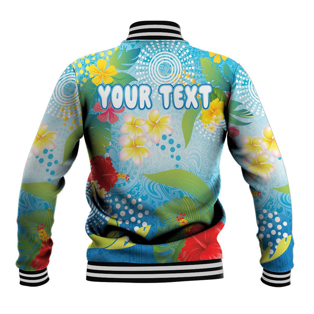 Personalized Hawaii Marathon Baseball Jacket Polynesian Motif Tropical Style