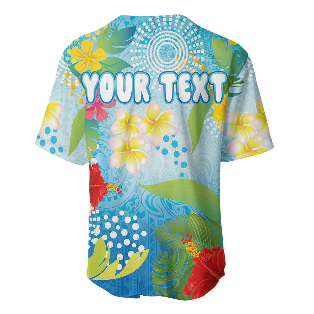 Personalized Hawaii Marathon Baseball Jersey Polynesian Motif Tropical Style