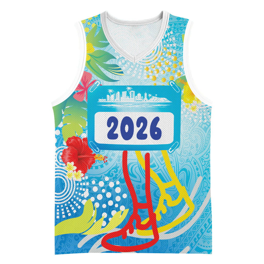 Personalized Hawaii Marathon Basketball Jersey Polynesian Motif Tropical Style