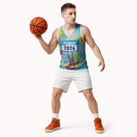 Personalized Hawaii Marathon Basketball Jersey Polynesian Motif Tropical Style