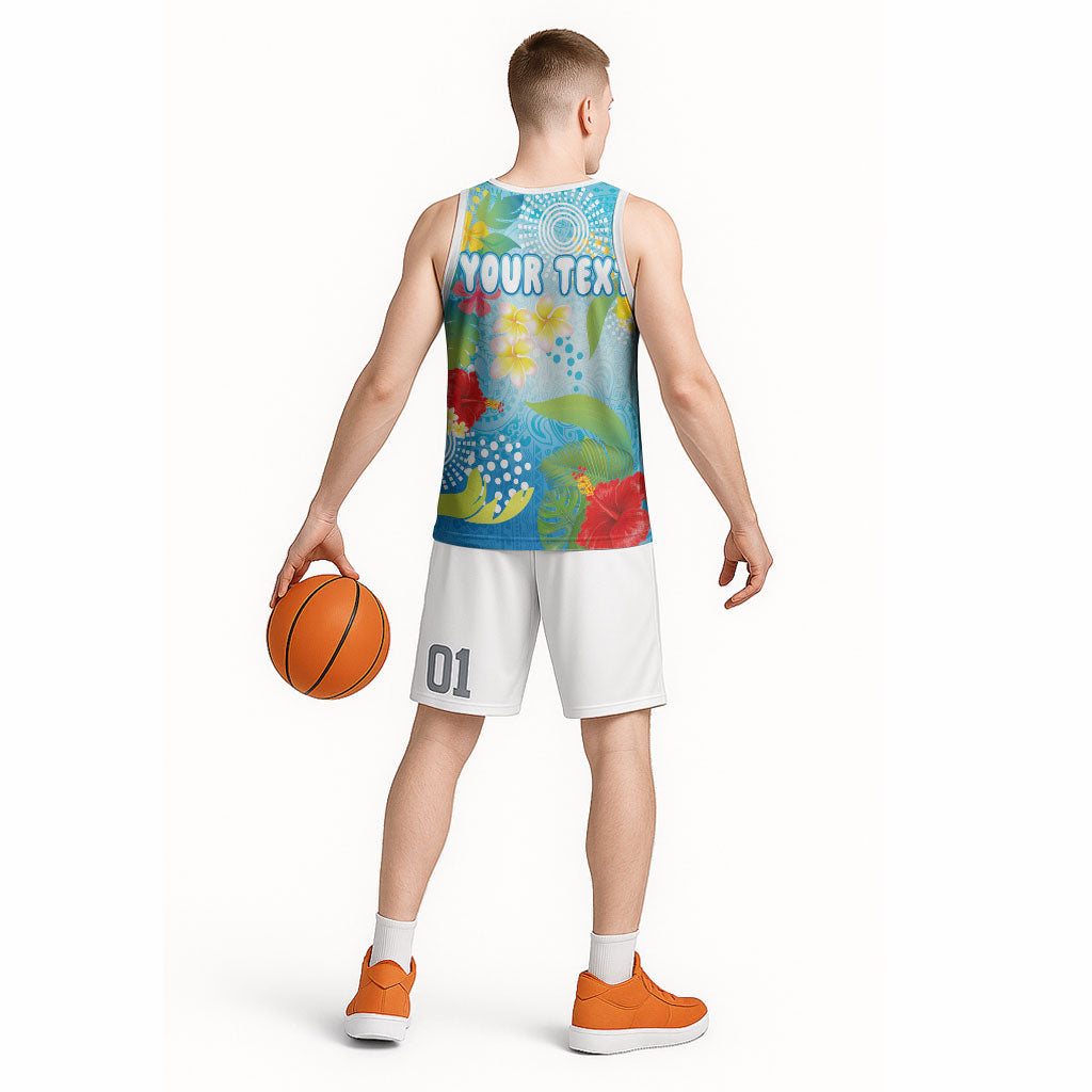 Personalized Hawaii Marathon Basketball Jersey Polynesian Motif Tropical Style