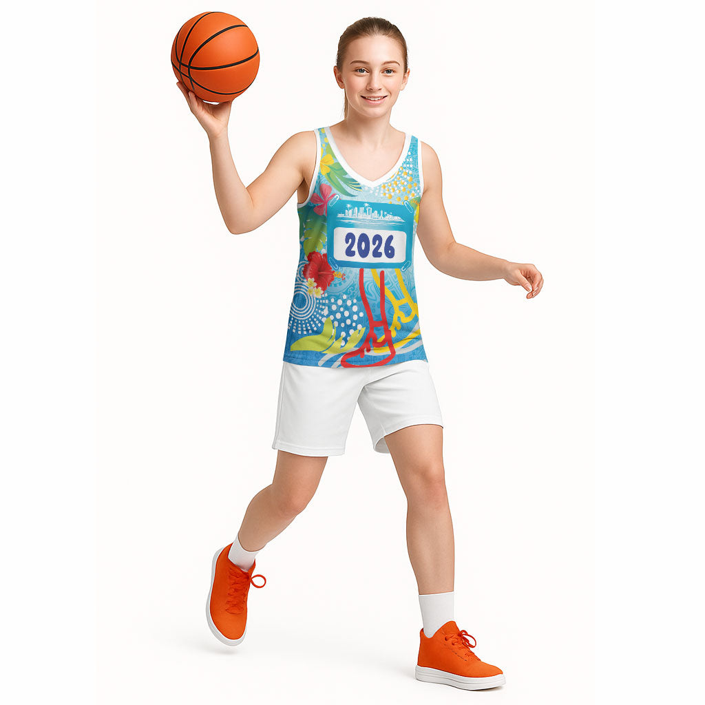 Personalized Hawaii Marathon Basketball Jersey Polynesian Motif Tropical Style