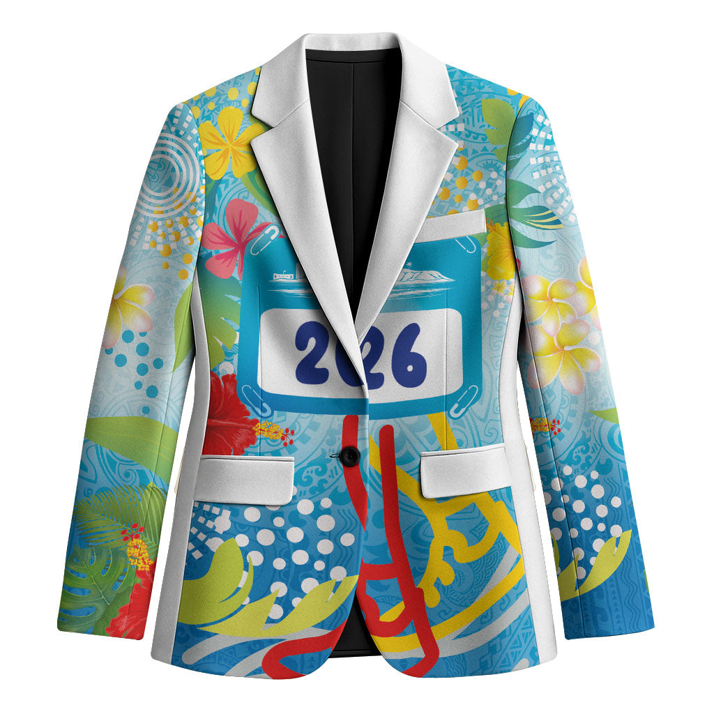 Personalized Hawaii Marathon Blazer Polynesian Motif Tropical Style