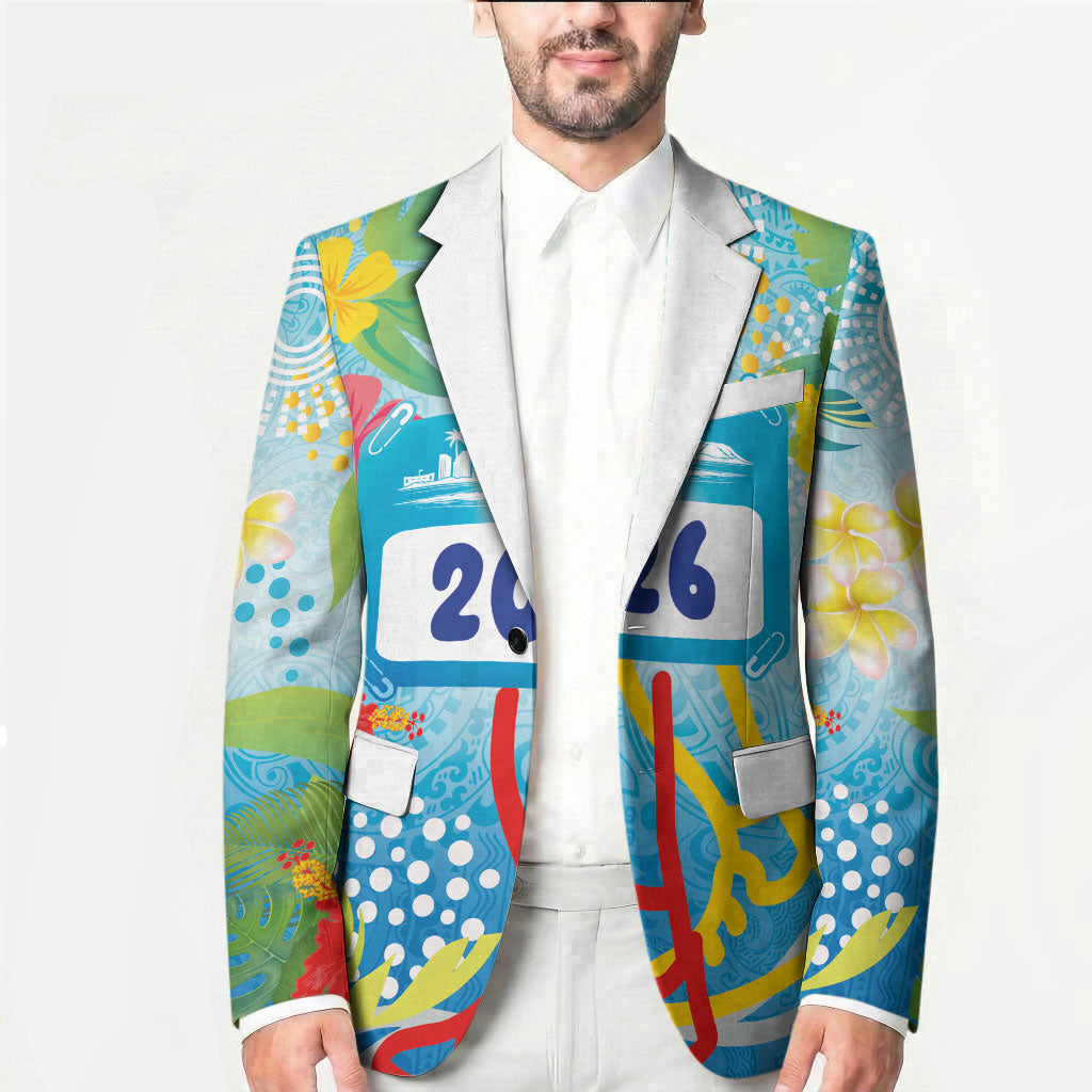 Personalized Hawaii Marathon Blazer Polynesian Motif Tropical Style