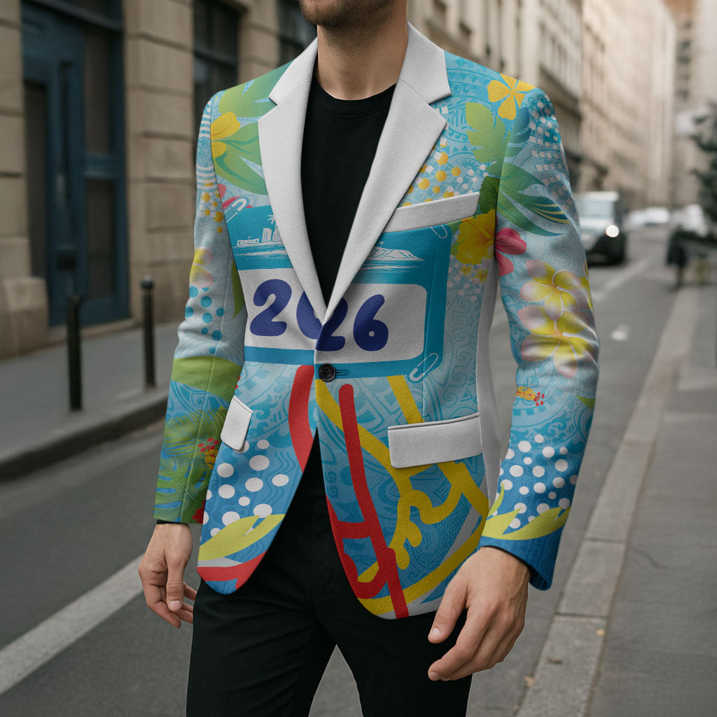 Personalized Hawaii Marathon Blazer Polynesian Motif Tropical Style