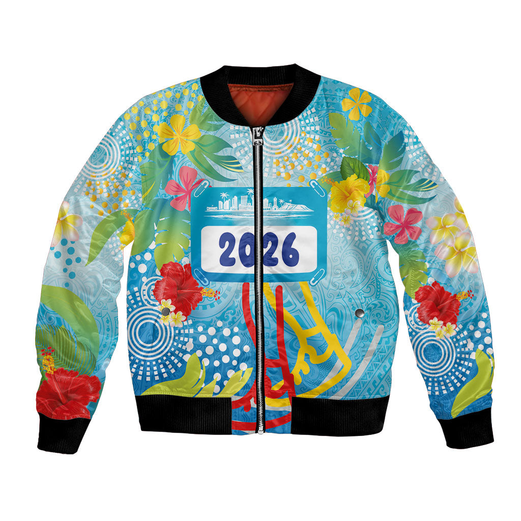 Personalized Hawaii Marathon Bomber Jacket Polynesian Motif Tropical Style