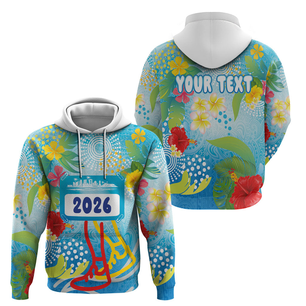 Personalized Hawaii Marathon Hoodie Polynesian Motif Tropical Style