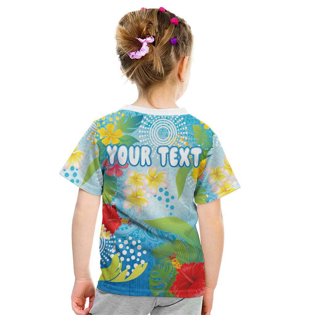 Personalized Hawaii Marathon Kid T Shirt Polynesian Motif Tropical Style