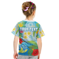 Personalized Hawaii Marathon Kid T Shirt Polynesian Motif Tropical Style