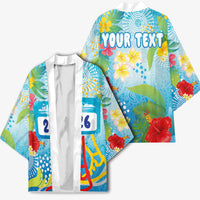 Personalized Hawaii Marathon Kimono Polynesian Motif Tropical Style