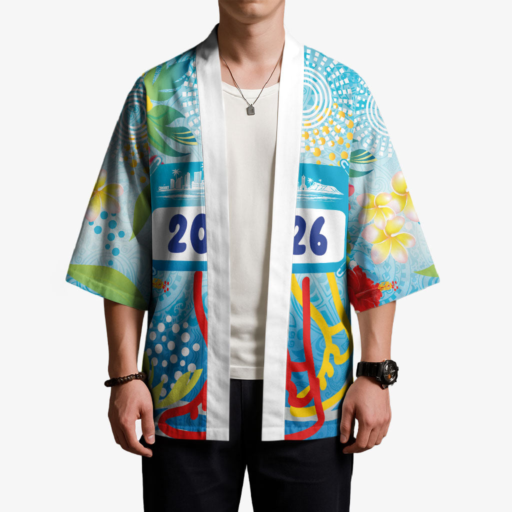 Personalized Hawaii Marathon Kimono Polynesian Motif Tropical Style