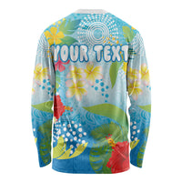 Personalized Hawaii Marathon Long Sleeve Shirt Polynesian Motif Tropical Style
