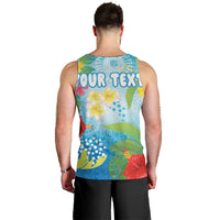 Personalized Hawaii Marathon Men Tank Top Polynesian Motif Tropical Style