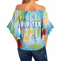 Personalized Hawaii Marathon Off Shoulder Wrap Waist Top Polynesian Motif Tropical Style