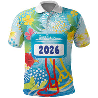 Personalized Hawaii Marathon Polo Shirt Polynesian Motif Tropical Style
