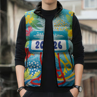 Personalized Hawaii Marathon Sleeveless Puffer Jacket Polynesian Motif Tropical Style