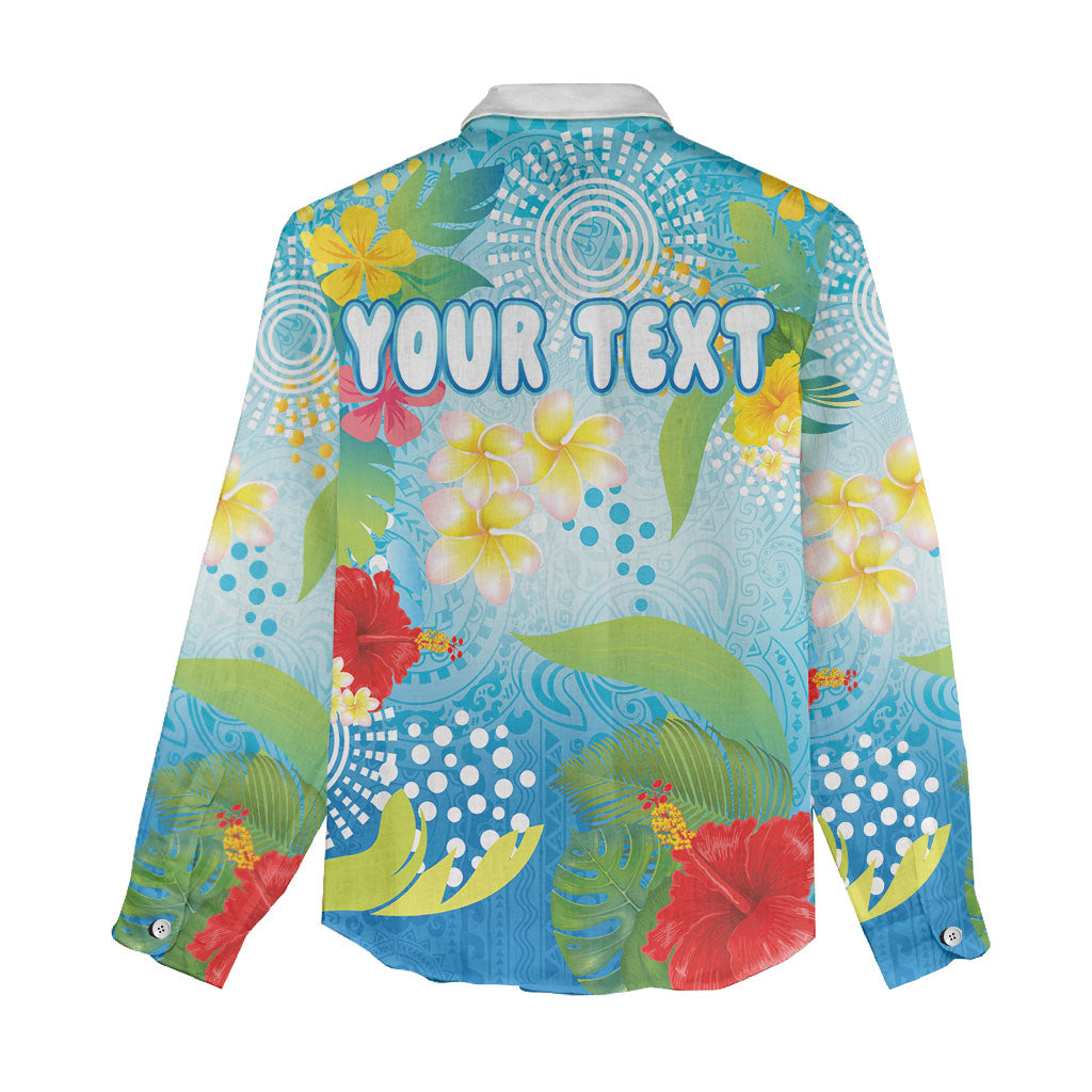 Personalized Hawaii Marathon Women Casual Shirt Polynesian Motif Tropical Style