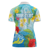 Personalized Hawaii Marathon Women Polo Shirt Polynesian Motif Tropical Style