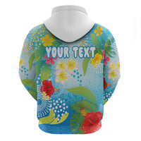 Personalized Hawaii Marathon Zip Hoodie Polynesian Motif Tropical Style