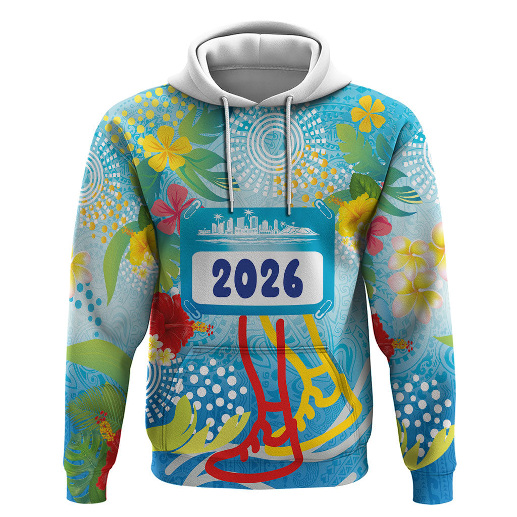 Personalized Hawaii Marathon Zip Hoodie Polynesian Motif Tropical Style