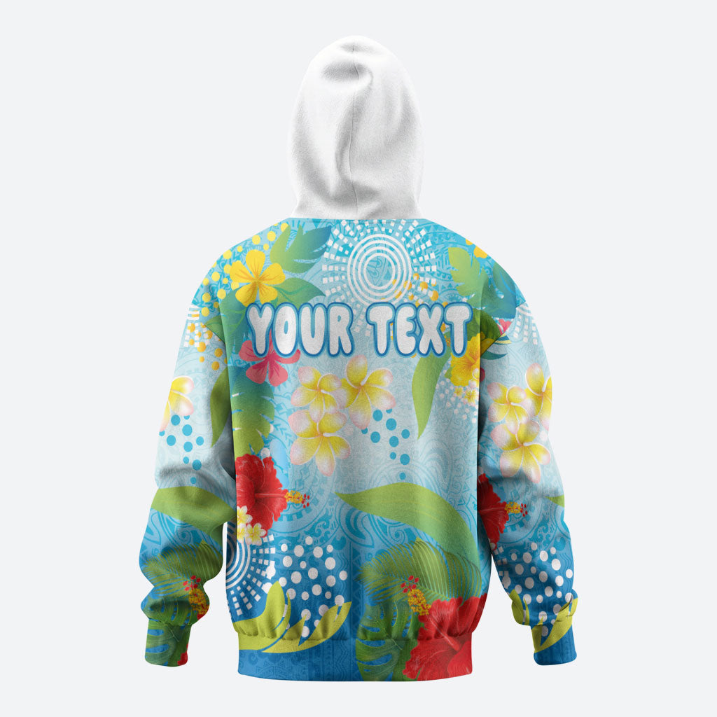 Personalized Hawaii Marathon Zip Hoodie Polynesian Motif Tropical Style