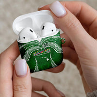 Hawaii Rainbow Warriors AirPods Case Polynesian Motif Green Color