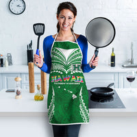 Hawaii Rainbow Warriors Apron Polynesian Motif Green Color