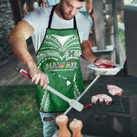Hawaii Rainbow Warriors Apron Polynesian Motif Green Color