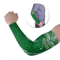 Custom Hawaii Rainbow Warriors Arm Sleeves Polynesian Motif Green Color