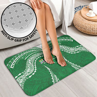Hawaii Rainbow Warriors Bathroom Set Polynesian Motif Green Color