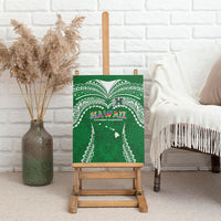 Hawaii Rainbow Warriors Canvas Wall Art Polynesian Motif Green Color