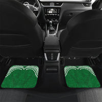 Custom Hawaii Rainbow Warriors Car Mats Polynesian Motif Green Color