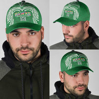 Hawaii Rainbow Warriors Classic Cap Polynesian Motif Green Color