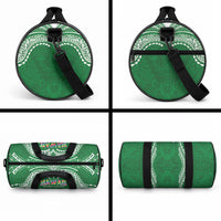 Hawaii Rainbow Warriors Duffle Bag Polynesian Motif Green Color