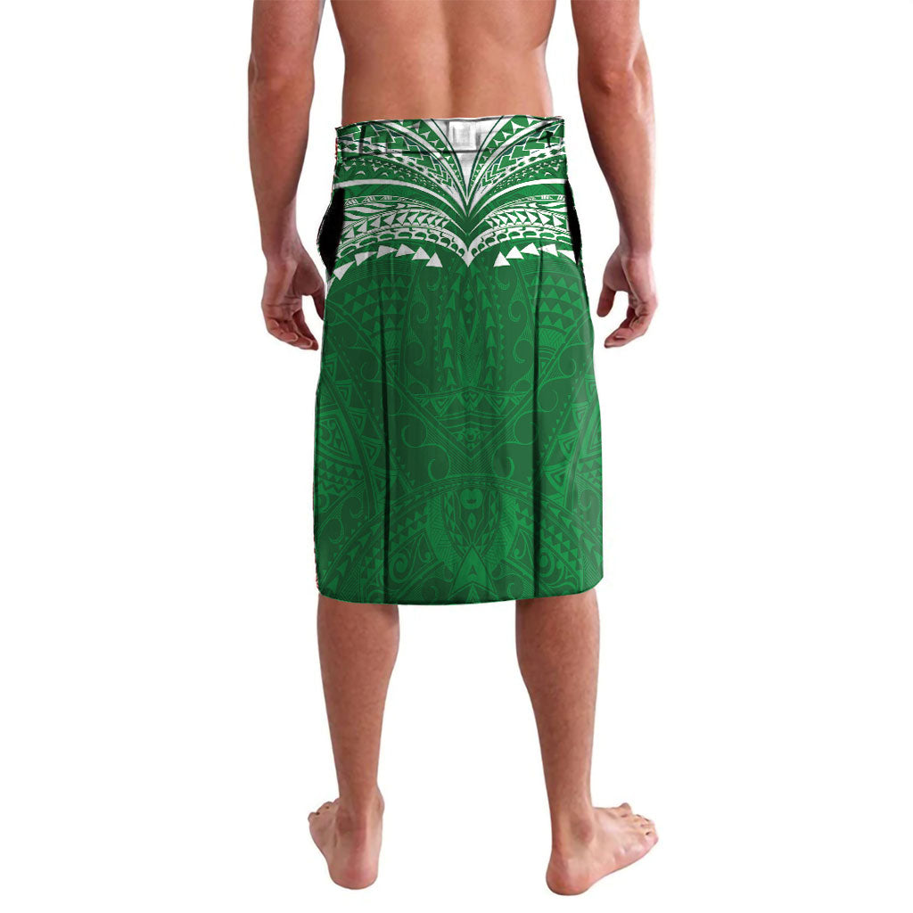 Custom Hawaii Rainbow Warriors Lavalava Polynesian Motif Green Color
