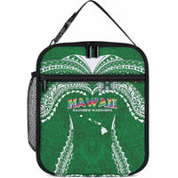 Hawaii Rainbow Warriors Lunch Bag Polynesian Motif Green Color