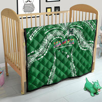 Hawaii Rainbow Warriors Quilt Polynesian Motif Green Color