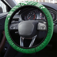Hawaii Rainbow Warriors Steering Wheel Cover Polynesian Motif Green Color