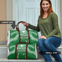 Hawaii Rainbow Warriors Travel Bag Polynesian Motif Green Color