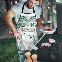 Hawaii Rainbow Warriors Apron Polynesian Motif White Color