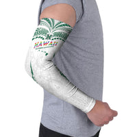 Custom Hawaii Rainbow Warriors Arm Sleeves Polynesian Motif White Color