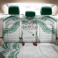 Hawaii Rainbow Warriors Back Car Seat Cover Polynesian Motif White Color