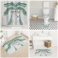 Hawaii Rainbow Warriors Bathroom Set Polynesian Motif White Color