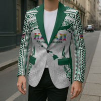 Custom Hawaii Rainbow Warriors Blazer Polynesian Motif White Color