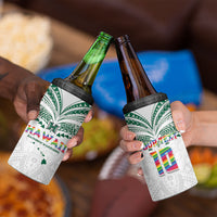 Custom Hawaii Rainbow Warriors 4 in 1 Can Cooler Tumbler Polynesian Motif White Color